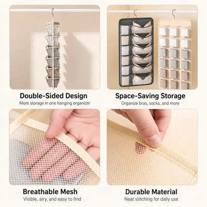 Space-Saving Hanging Closet Organizer for Intimates (JG)
