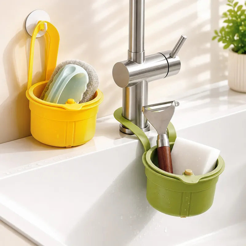 ⭐Multifunctional hanging sink drain basket