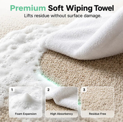 🔥Limited Time Promotion 50% OFF🔥Waterless Carpet Foam Stain Remover with Towel
