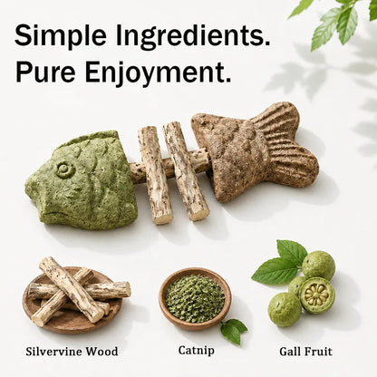 🔥Day Sale 50% OFF🐾-Catnip & Silvervine Chew