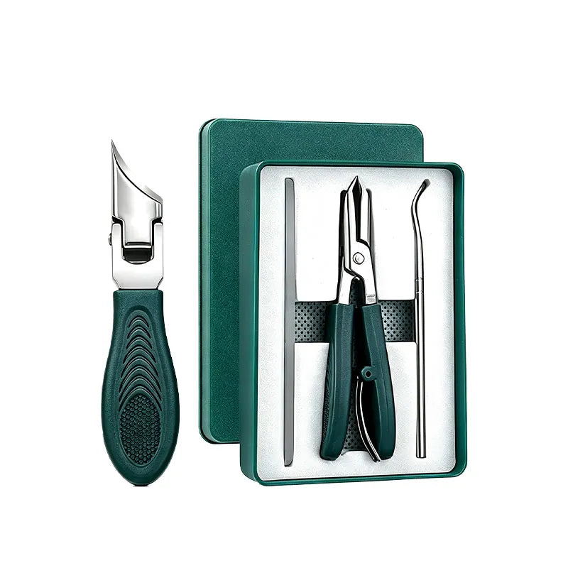Buy 3 GET 2 FREE🎁Eagle Beak Angled Nail Clippers 3-Piece Set (With Nail Lifter & File) — Podiatrist-Grade Thick & Ingrown Toenail Trimmer 🦶✂️