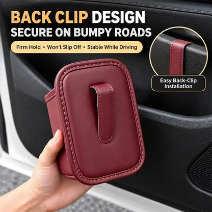 🚗 Universal Leather Car Door Cup Holder & Storage Caddy ☕📱✨