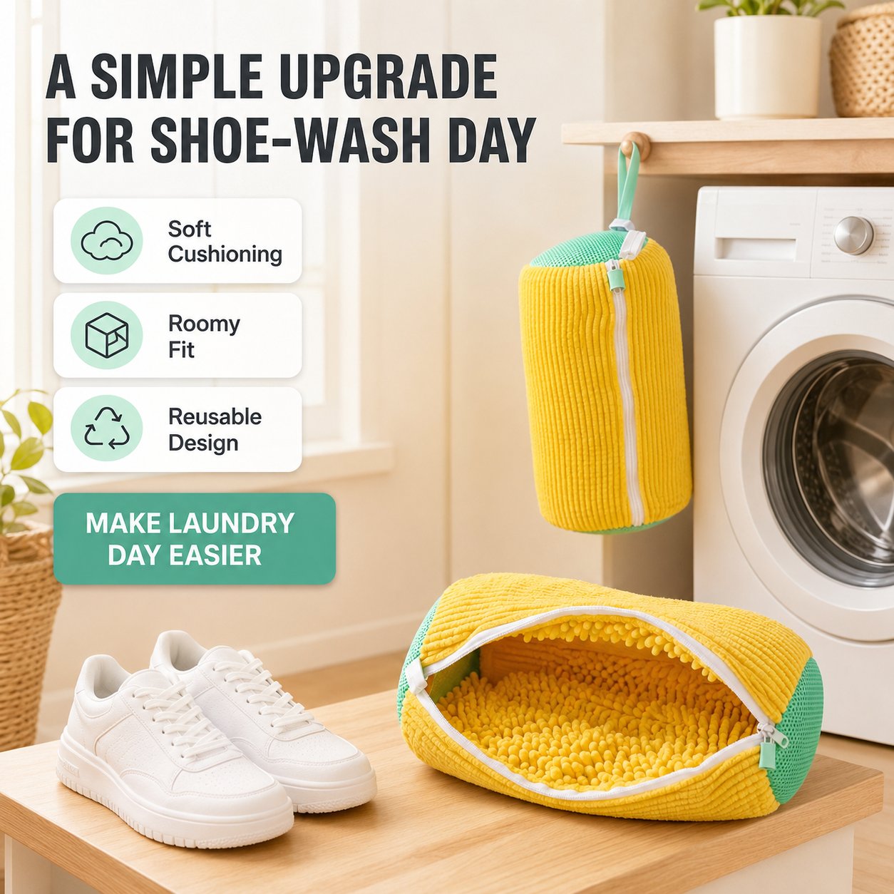 Shoe Washing Machine Bag – Durable Laundry Protector for Sneakers (JG)