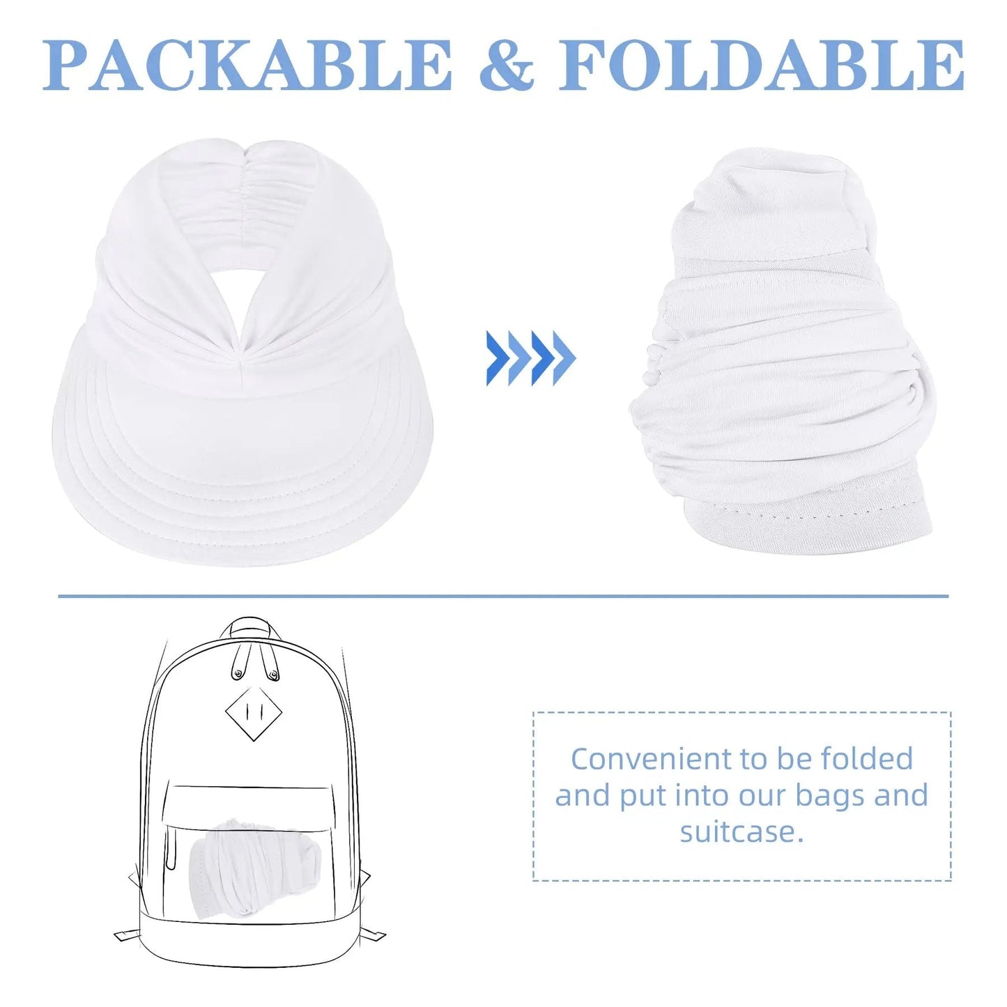 🔥Last Day 50% OFF -UPF 50+ Sun Visor Ponytail Hat