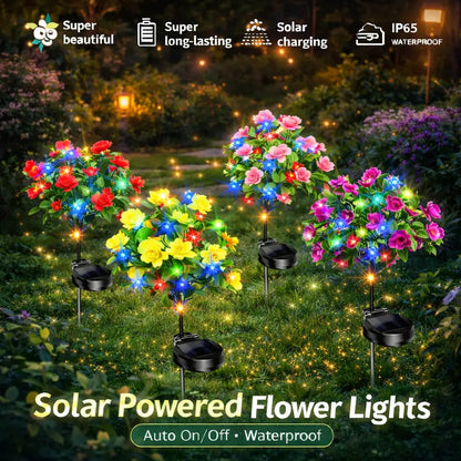 Mavoniquecosh®☀️🌹Solar Rhododendron – Realistic LED Garden Glow (Waterproof & Zero Energy)