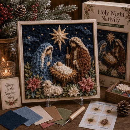 ✝️🔥Last Day 49% OFF✨ 3D Christian Fabric Poke Art Kit