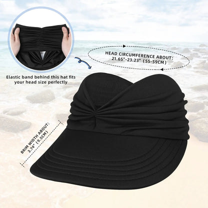 🔥Last Day 50% OFF -UPF 50+ Sun Visor Ponytail Hat
