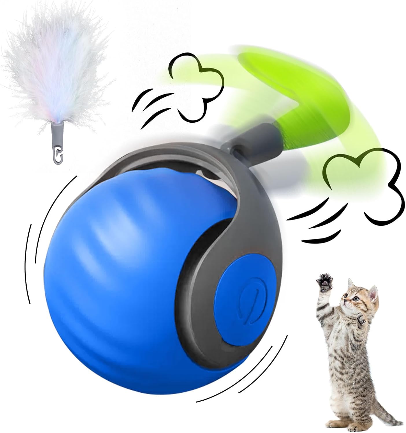 Mavoniquecosh®🐱🐶The Boredom Killer: Smart 360° Self-Rolling Cat&Dog Ball (USB Rechargeable)
