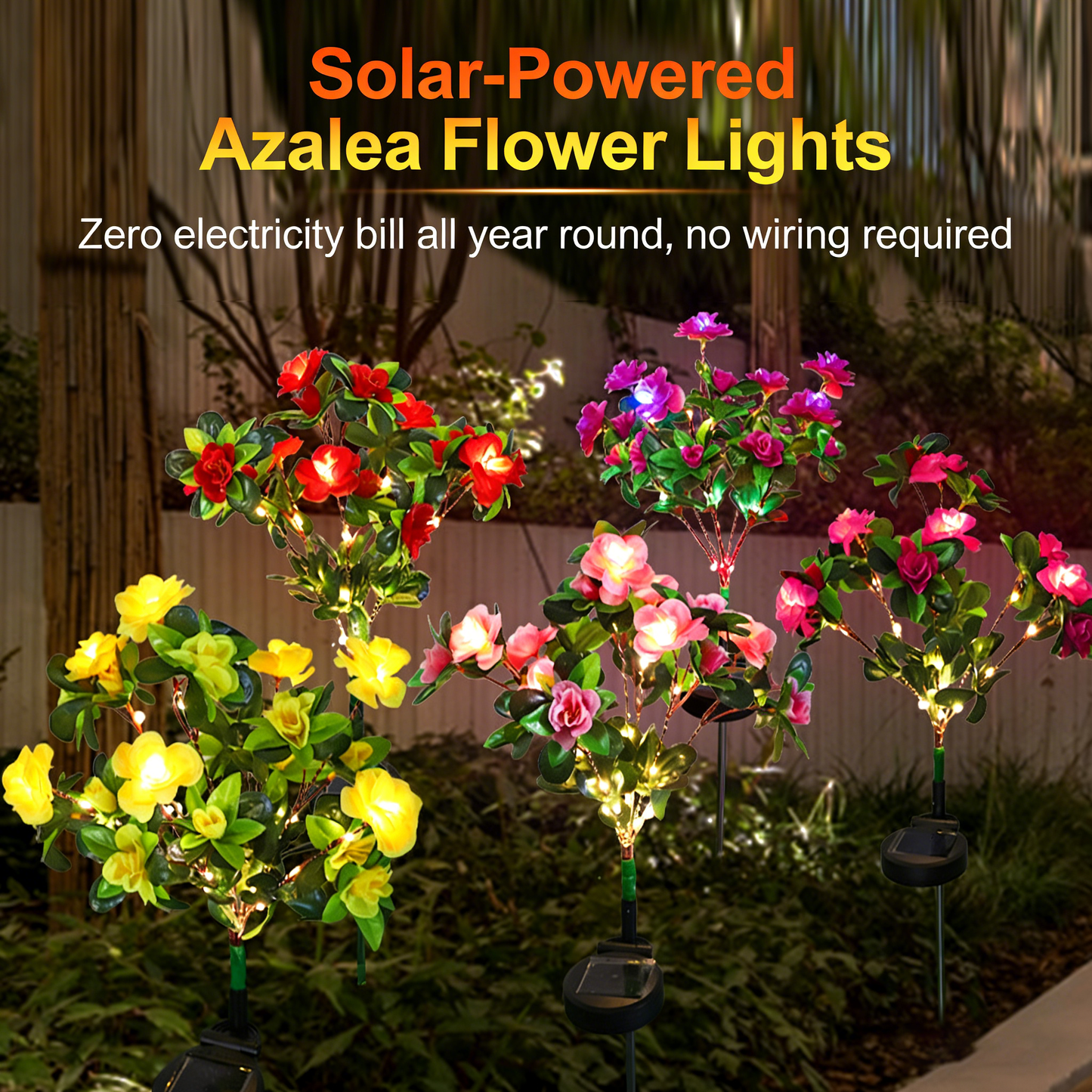 Mavoniquecosh®☀️🌹Solar Rhododendron – Realistic LED Garden Glow (Waterproof & Zero Energy)