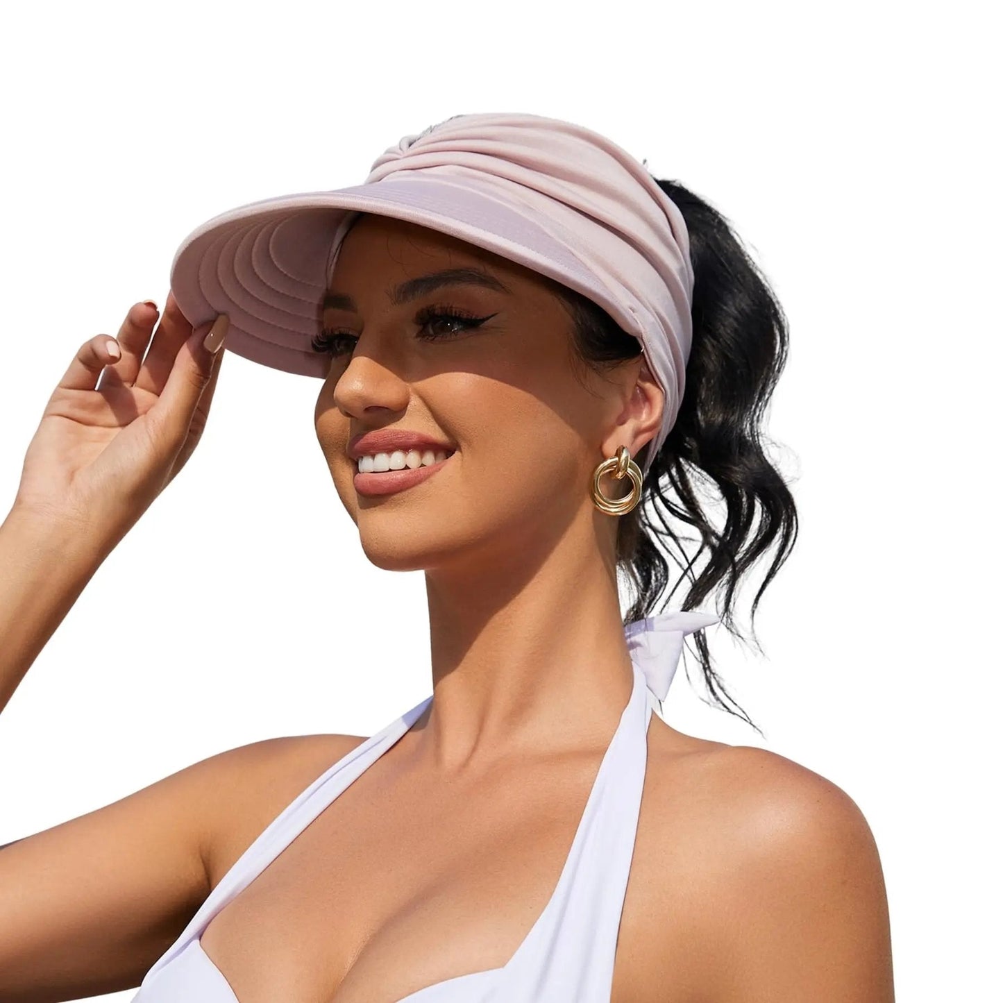 🔥Last Day 50% OFF -UPF 50+ Sun Visor Ponytail Hat