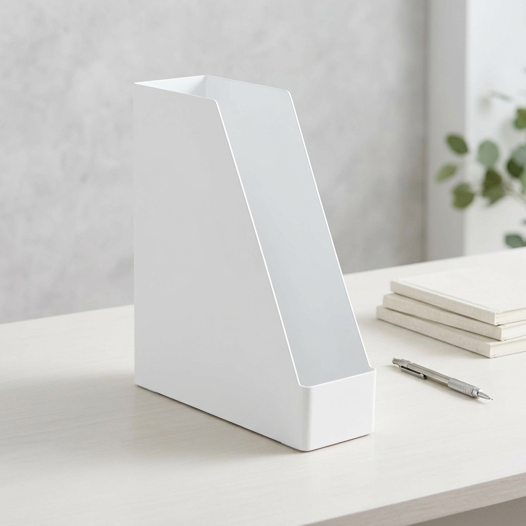 Mavoniquecosh® Plastic Desktop File Holder – Upright Magazine & Document Organizer for Desk or Shelf