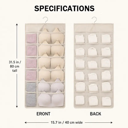 Space-Saving Hanging Closet Organizer for Intimates (JG)