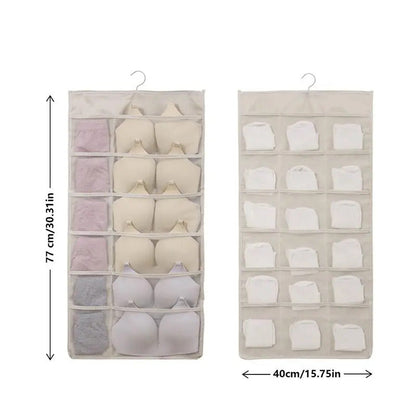 Space-Saving Hanging Closet Organizer for Intimates