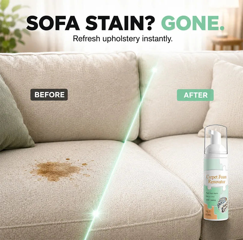 🔥Limited Time Promotion 50% OFF🔥Waterless Carpet Foam Stain Remover with Towel