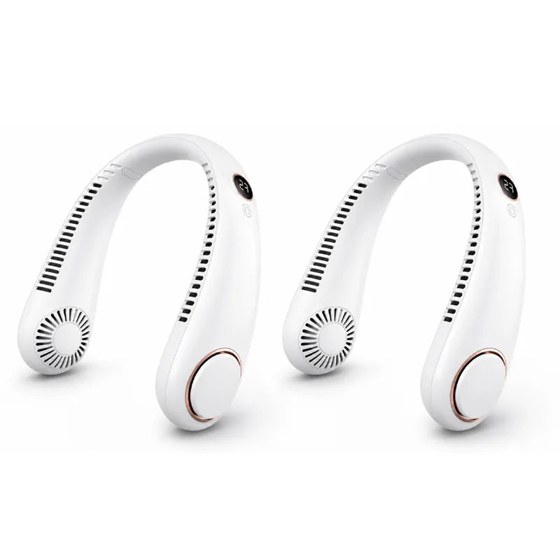 Portable Neck Fan, Bladeless Wearable Personal Fan, Hands-Free Cooling for Outdoor & Office