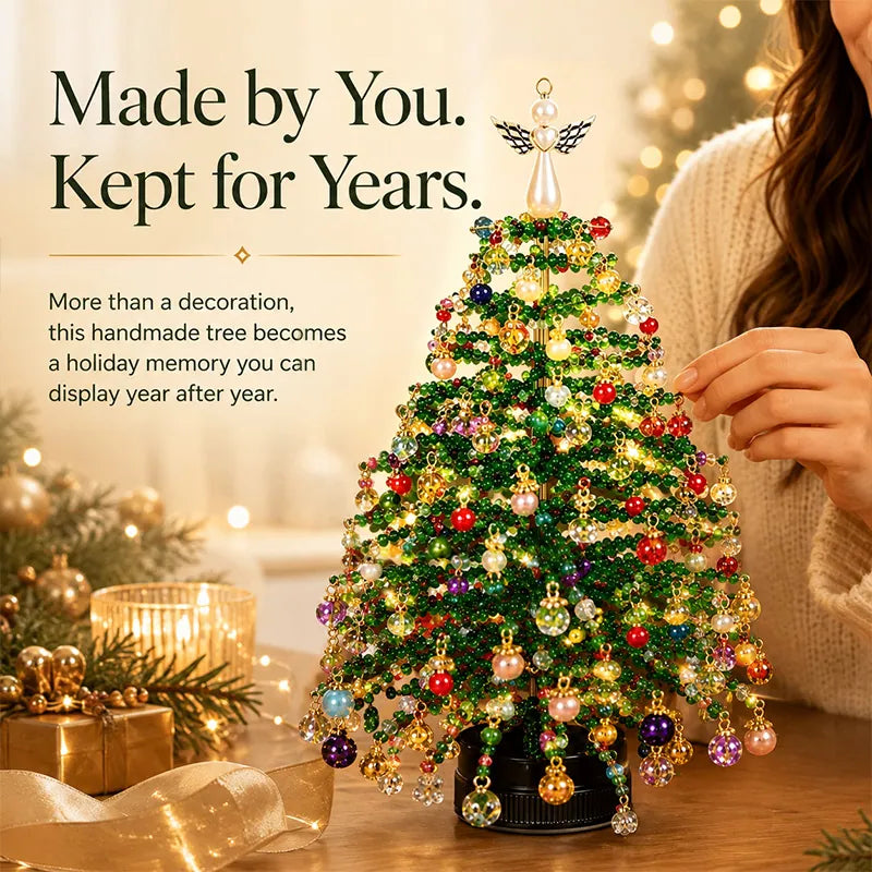 🔥 [50% OFF TODAY] DIY Sparkling Beaded Christmas Tree Kit — Create Magical Holiday Memories at Home 🎄✨ (JG)