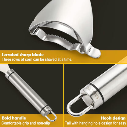 Mavoniquecosh® Stainless Steel Corn Peeler | Quick Corn Stripper for Fresh & Cooked Corn