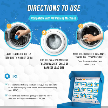 Mavoniquecosh® 🔥Eco-Friendly Washing Machine Cleaner Fights Pet Odors & Hair Build-Up for Fresh Clean Machines(12 Tables/Box)