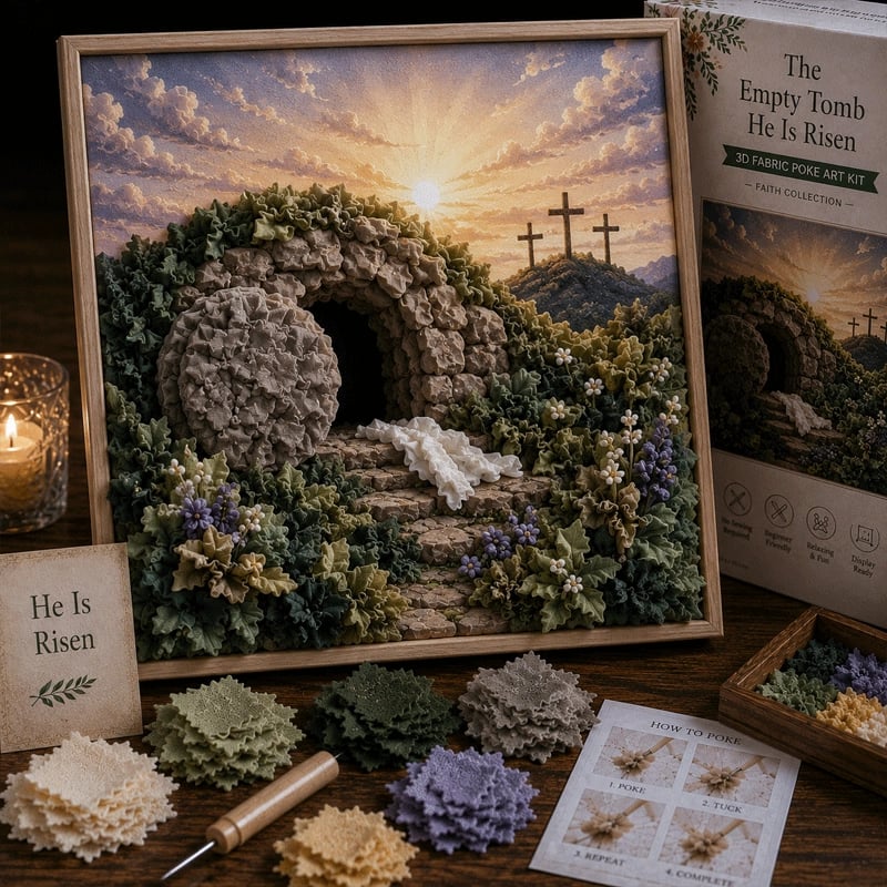✝️🔥Last Day 49% OFF✨ 3D Christian Fabric Poke Art Kit