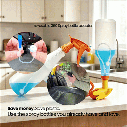 🔥🌟💦 3-Pack Universal Fit 360° Spray Bottle Adapter