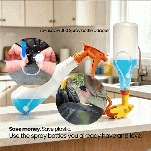 🔥🌟💦 3-Pack Universal Fit 360° Spray Bottle Adapter
