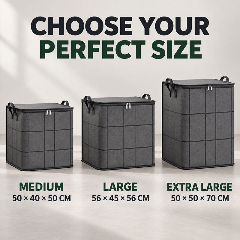 🔥Last Day 50% OFF ⚡XXL Foldable Storage Bags — Up to 180L for Clothes, Bedding & More