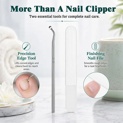 Buy 3 GET 2 FREE🎁Eagle Beak Angled Nail Clippers 3-Piece Set (With Nail Lifter & File) — Podiatrist-Grade Thick & Ingrown Toenail Trimmer 🦶✂️