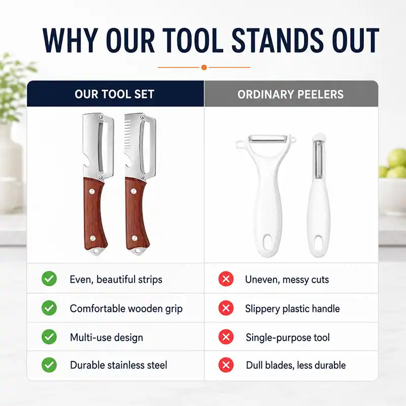 ✨🔪 Multi-Functional Stainless Peeler 🥕