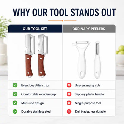 ✨🔪 Multi-Functional Stainless Peeler 🥕