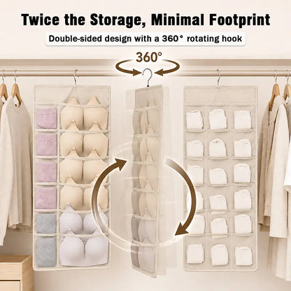 Space-Saving Hanging Closet Organizer for Intimates (JG)