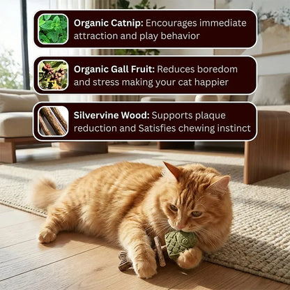 🔥Day Sale 50% OFF🐾-Catnip & Silvervine Chew