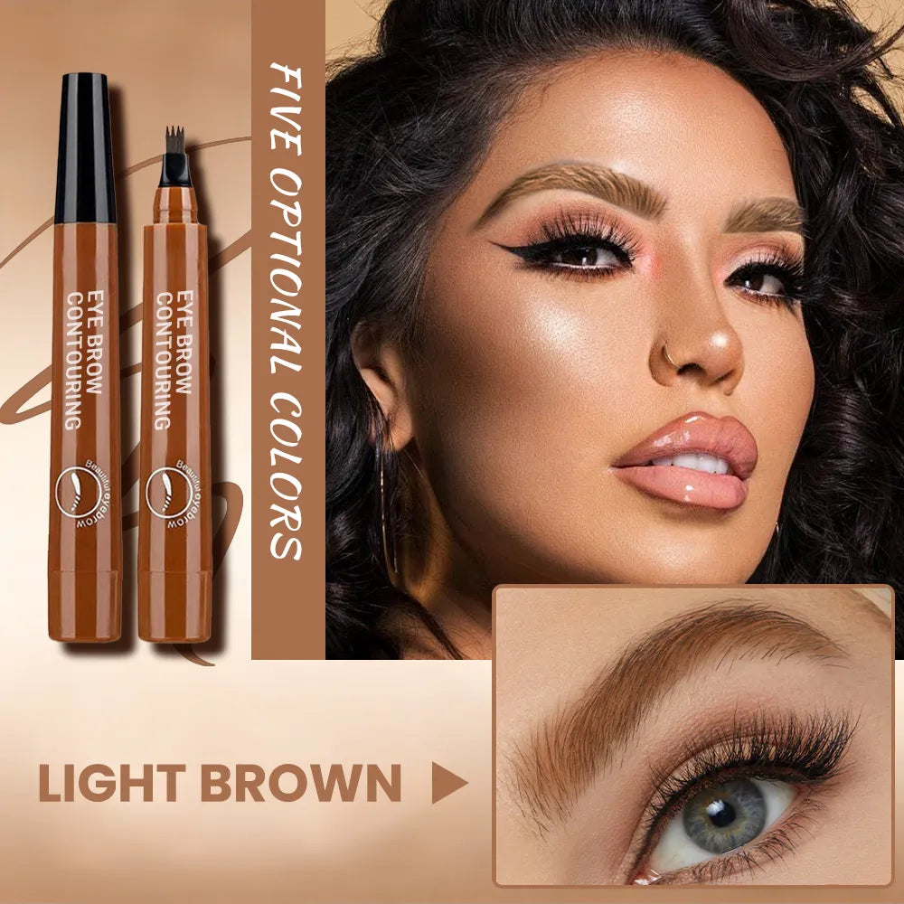Mavoniquecosh®Instant Microblade-Effect Pen: 24H Waterproof 4-Tip Brows & Beard Filler