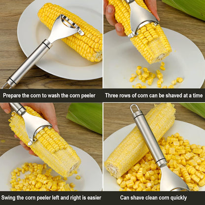Mavoniquecosh® Stainless Steel Corn Peeler | Quick Corn Stripper for Fresh & Cooked Corn