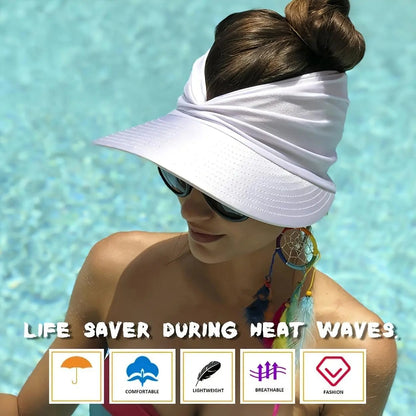 🔥Last Day 50% OFF -UPF 50+ Sun Visor Ponytail Hat