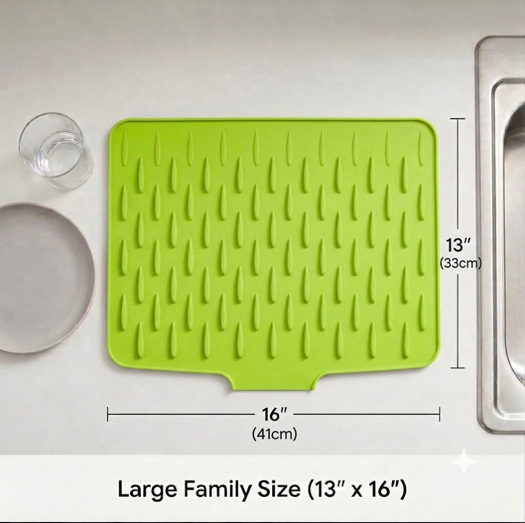 Heavy-Duty 3-in-1 Silicone Mat: Drainer, Trivet & Chopping Cushion(✨2026 New Upgrade)