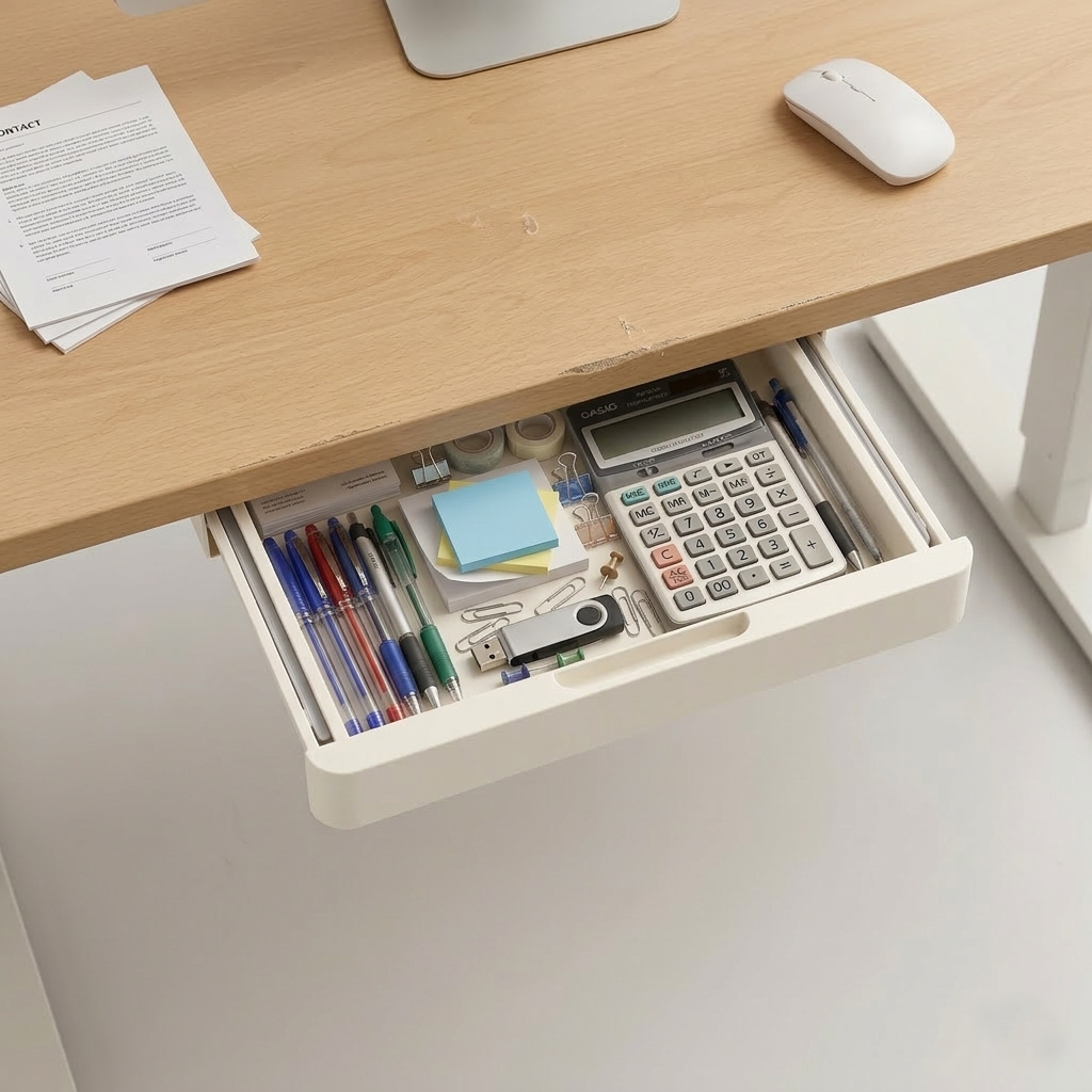 Mavoniquecosh® Under Desk Slide-Out Storage Drawer – Hidden Self-Adhesive Organizer for Home & Office