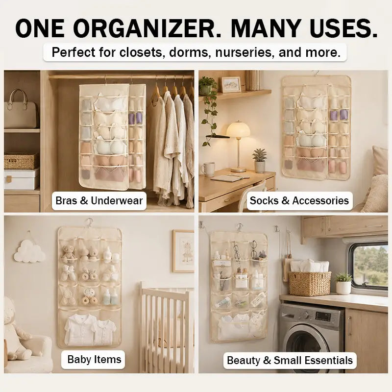 Space-Saving Hanging Closet Organizer for Intimates (JG)