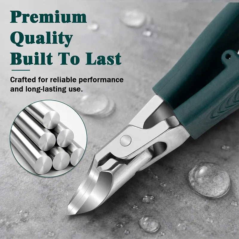 Eagle Beak Angled Nail Clippers 3-Piece Set (With Nail Lifter & File) — Podiatrist-Grade Thick & Ingrown Toenail Trimmer 🦶✂️ (JG)