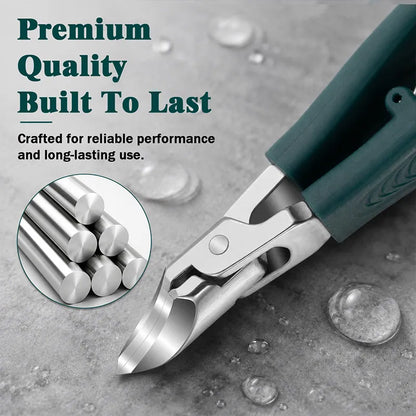 Eagle Beak Angled Nail Clippers 3-Piece Set (With Nail Lifter & File) — Podiatrist-Grade Thick & Ingrown Toenail Trimmer 🦶✂️ (JG)