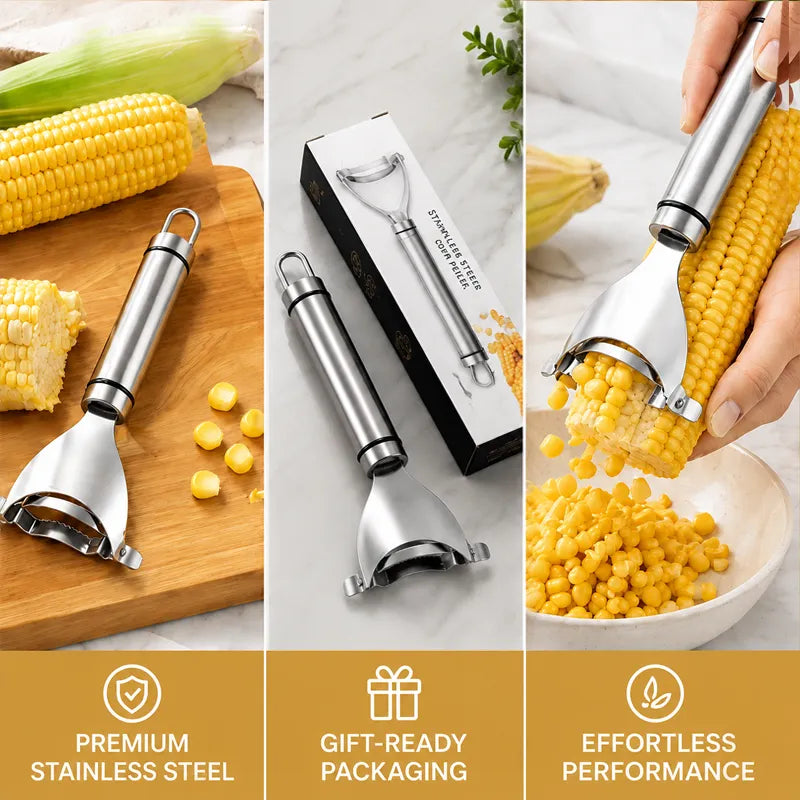 Mavoniquecosh® Stainless Steel Corn Peeler | Quick Corn Stripper for Fresh & Cooked Corn