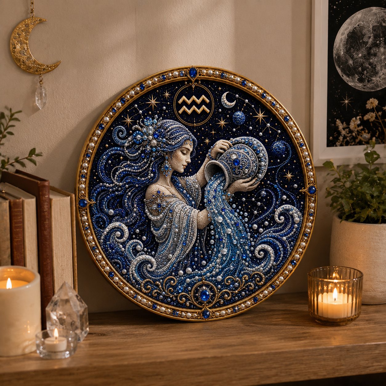 🔥 LAST DAY 49% OFF – ✨ Premium 3D Pearl 12 Zodiac Signs Art Kit ♈🌙💎