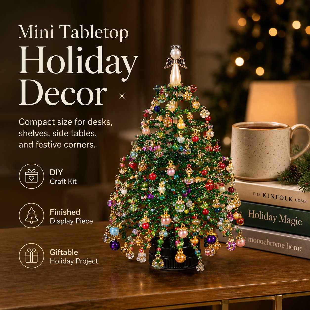 🎄🔥Last Day 49% OFF✨ DIY Beaded Christmas Tree Kit🎅