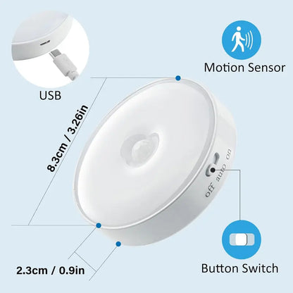 ⭐2-in-1 Stick-On Night Light (Motion + Steady Glow)