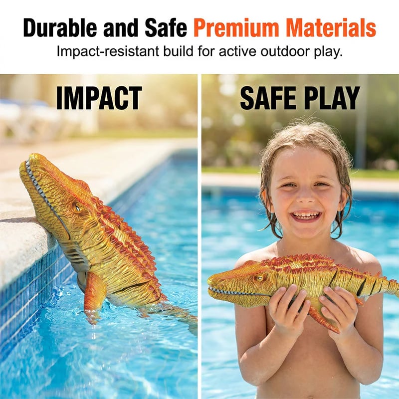 🦕2.4G RC Mosasaurus 🏊 Realistic Swimming Dinosaur Toy