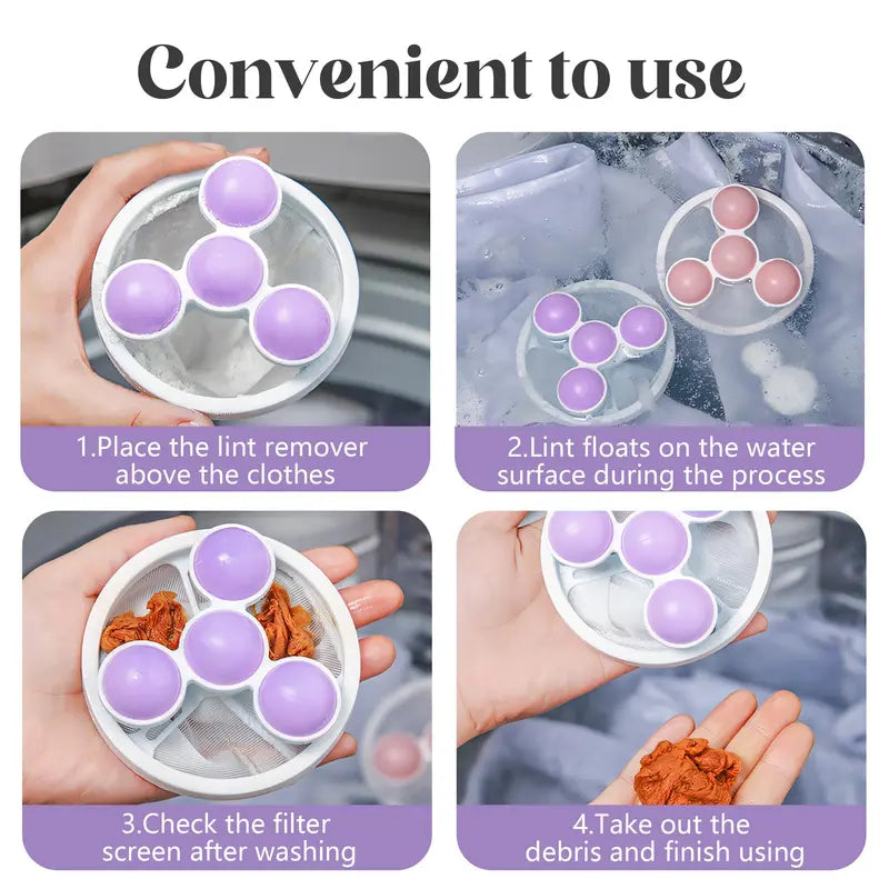 🥳2026 HOT SALE🎁💞50K+ SOLD!🧺🧼 Floating Lint Mesh Bag – Catches hair & lint, reusable, protects washing machine & drain. 🚿✨
