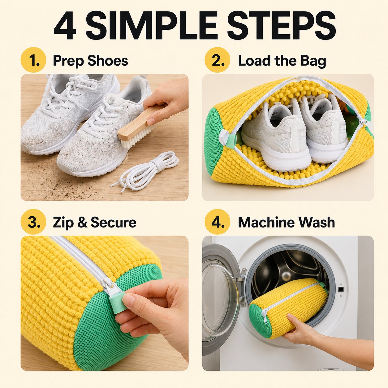 Shoe Washing Machine Bag – Durable Laundry Protector for Sneakers (JG)