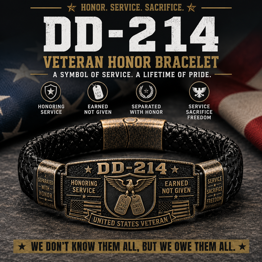 🔥DD-214 Veteran Honor Bracelet - Handmade By VETERAN