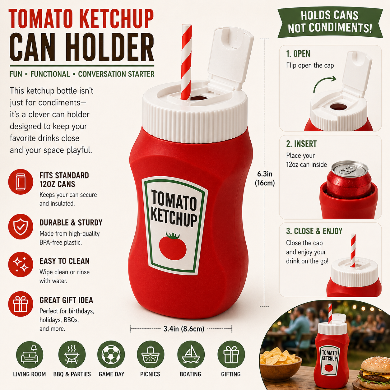 🔥Last Day 50% Off🔥Ketchup Bottle Can Holder