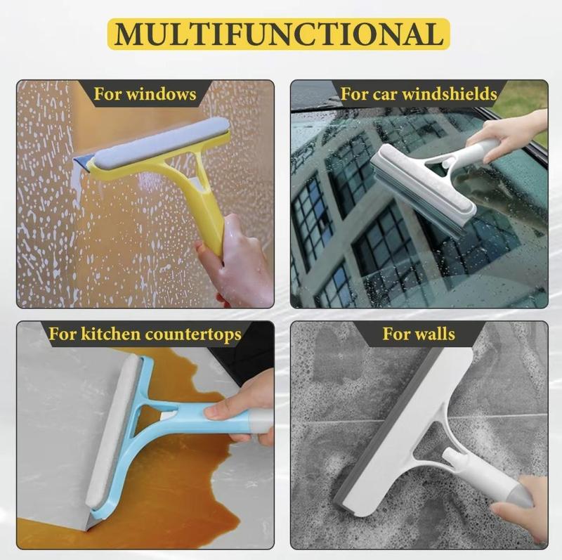 3-in-1 Window Cleaner: Spray + Scrub + Squeegee for Home & Car✨🔥