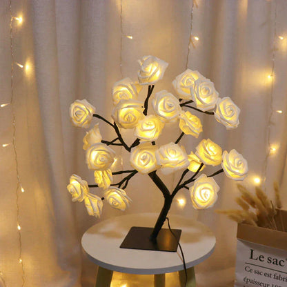 MAVONIQUECOSH®The Midnight Garden: Handcrafted LED Rose Bonsai (The Ultimate Mood-Setter)